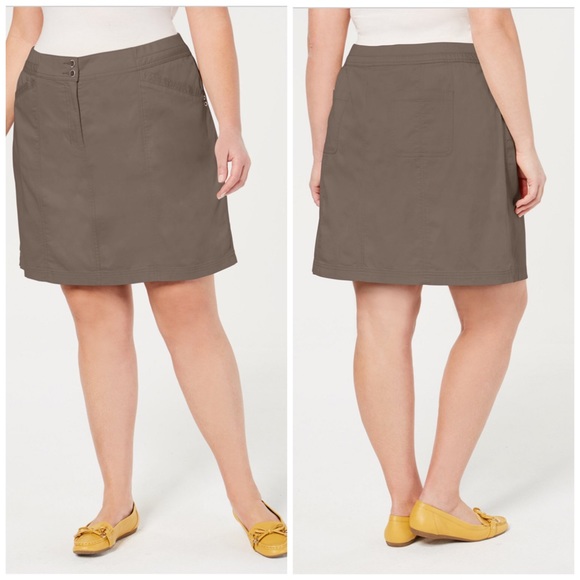 Plus Size Light Brown Skort Size 2w 